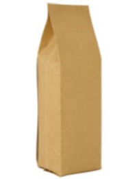 Foil Bags - Side-Seal Gusseted Foil Bags Natural Kraft Paper 16oz. No Valve