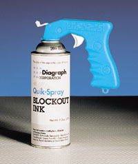 Diagraph Stencil Ink - Quik-Spray Stencil Blockout Ink, White, 13 oz
