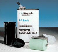 Stencil Kits and Applicators - Stencil Applicators, Rol-Flo Kit, R-1 Black, 3"