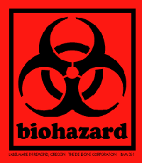 Miscellaneous labels - Bio Hazard 1 3/4" x 2" 500/roll