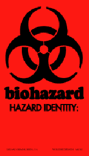 Miscellaneous Labels - Bio Hazard 3" x 5" 500/roll