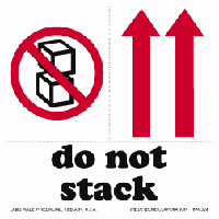 International Labels - International Label 4" x 4" (Do Not Stack w/ Up Arrows) 500/roll