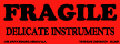 Fragile Labels - Fragile Label 1 1/2" x 4" (fluorescent red) 500/roll