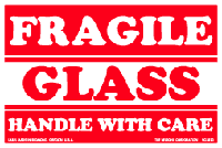 Fragile Labels - Fragile Label 3" x 5" (Glass) 500/roll