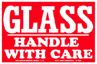 Glass Labels - Glass Label 4" x 6" (Handle With Care) 500/roll