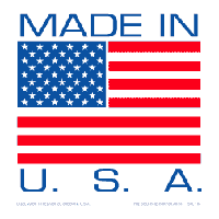 Flag Labels - Flag Label 4" x 4" (Made In USA) 500/roll