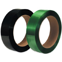 Machine Strapping - 12mm Plastic Strapping, 9x8 core, 300lb-strength (Strapex Comparable), Black