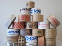 Custom Printed Paper Tape - Kraft Reinforced Printed Tape 3" x 450 ft., 10 rolls per case 2 colors