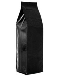 Foil Bags - Side-Seal Gusseted Foil Bags Black 4oz. No Valve
