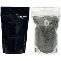 Foil Bags - Stand Up Foil Pouches Clear/Gold 8oz. + Zip And Valve