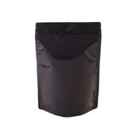 Mylar Bags - Stand Up Metallized Mylar Pouch Black 16oz. + Zip