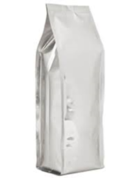 Foil Bags - Quad Seal Gusseted Foil Bags Silver 8oz. No Zip